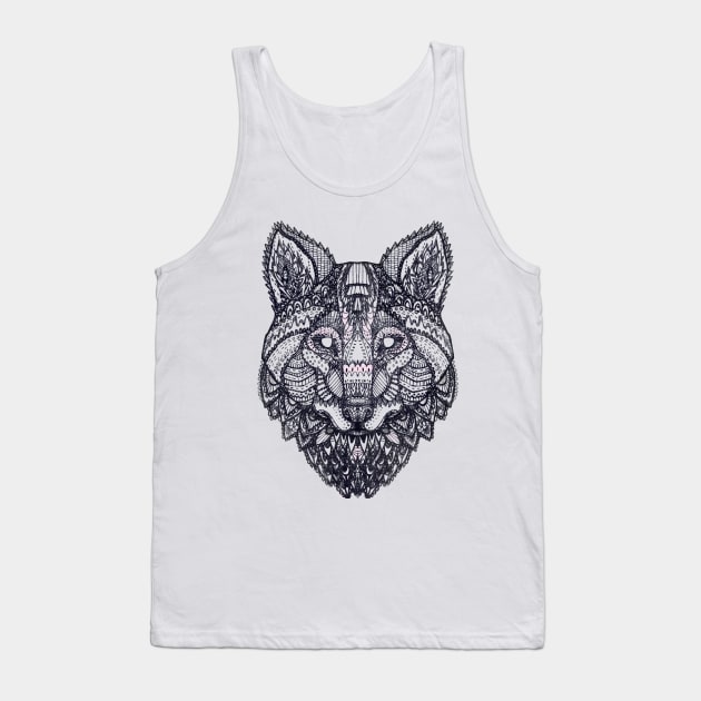 Tribal Wolf Tank Top by Ratticsassin